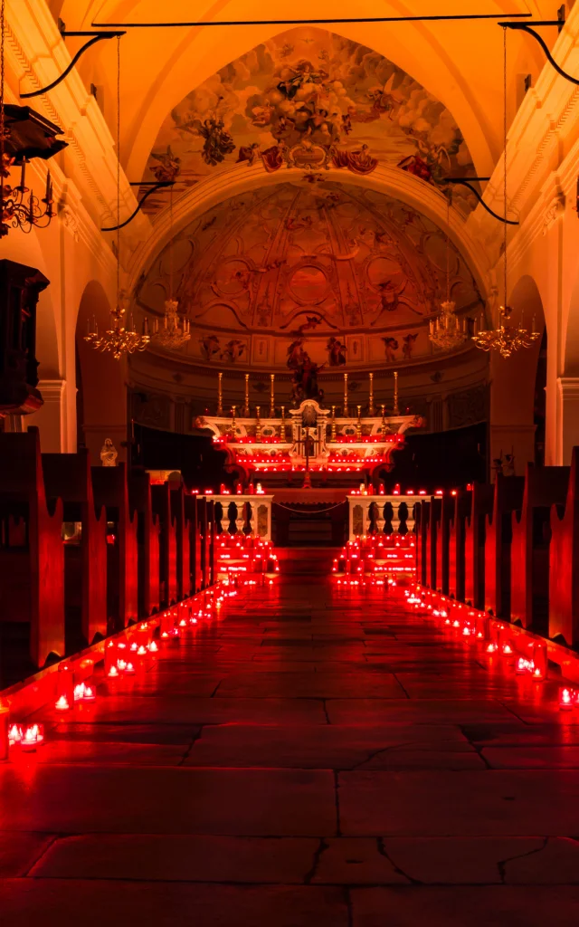 Allee Eglise Bougies Festi Lumi Bonifacio