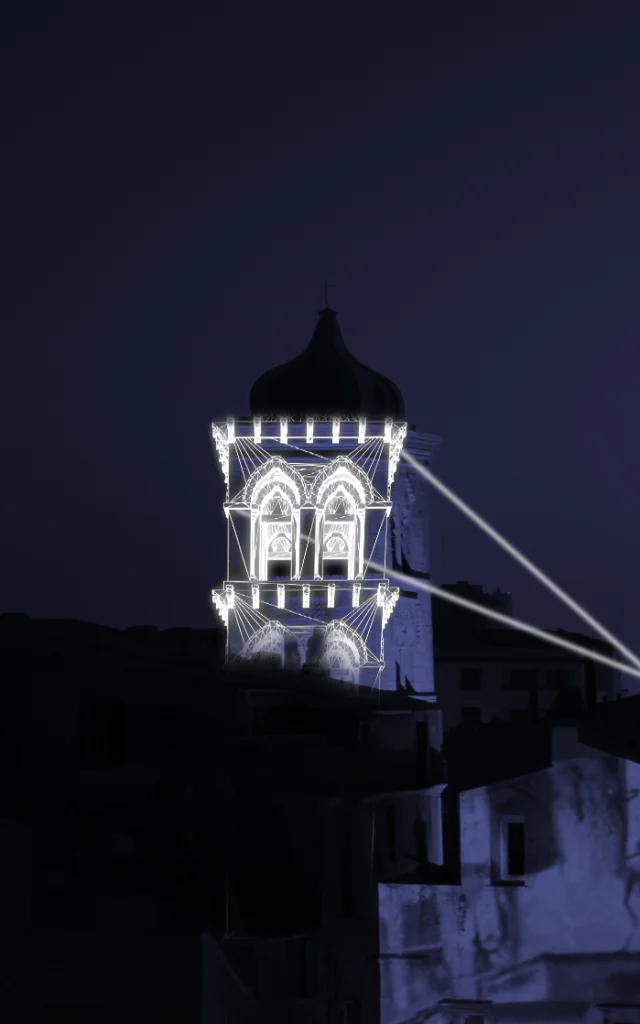 Clocher Sainte Marie Majeure Festi Lumi Bonifacio